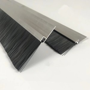 Nylon strip brush with aluminum alloy based